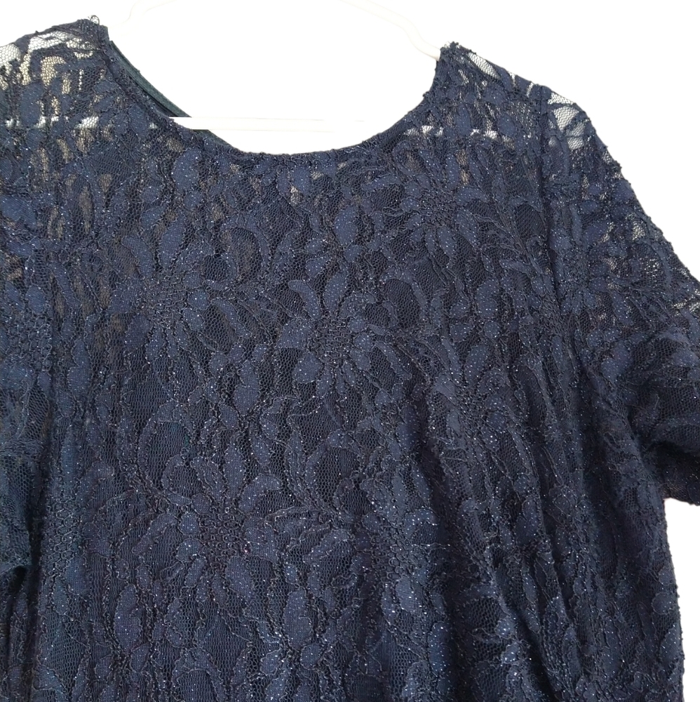 Long Navy Lace Dress